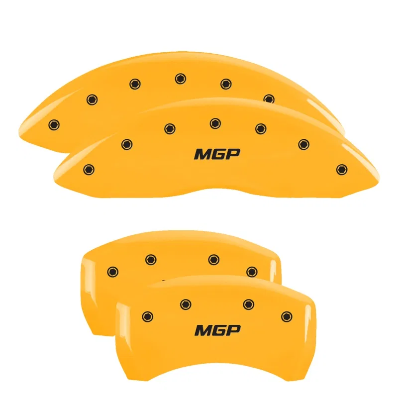 49014SMGPYL – MGP CALIPER Caliper Cover, Set of 4 MGP Logo Powder Coated Yellow Aluminum